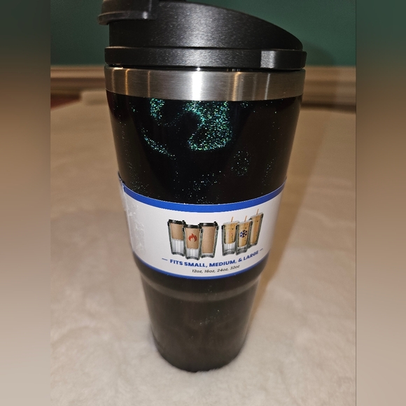 Black Frost Buddy 30 oz Universal Insulated Tumbler With Teal And Purple - Picture 2 of 4